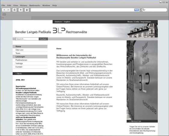 Webseite für Fachanwalt
