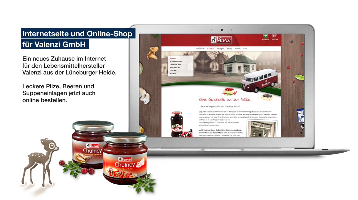 Webdesign für Lebensmittelhersteller