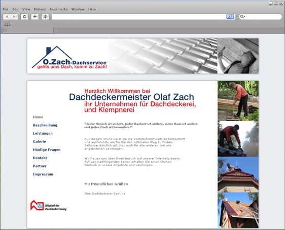 Webdesign Dachdeckerei