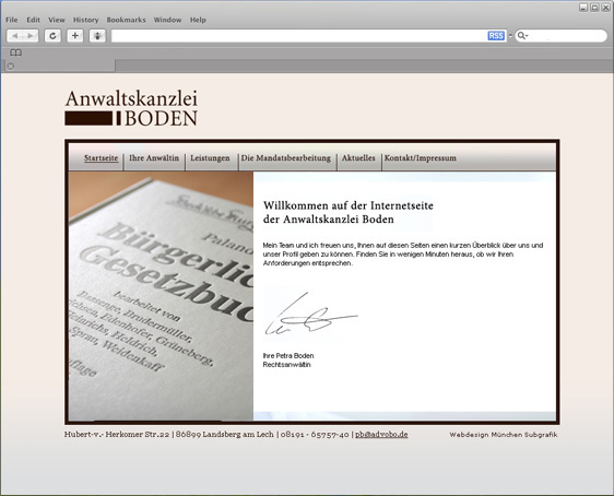 Webdesign Anwaltskanzlei